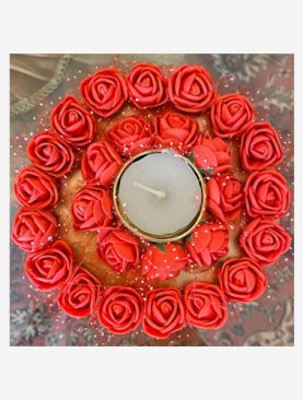 Red Roses Tea Light Holder