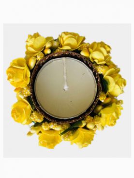 Yellow Rose Candle Set (3 Piece)